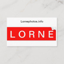 Lorne-affärskort