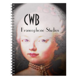 Lorraynna Fransk Baroque Monogram Anteckningsbok Med Spiral