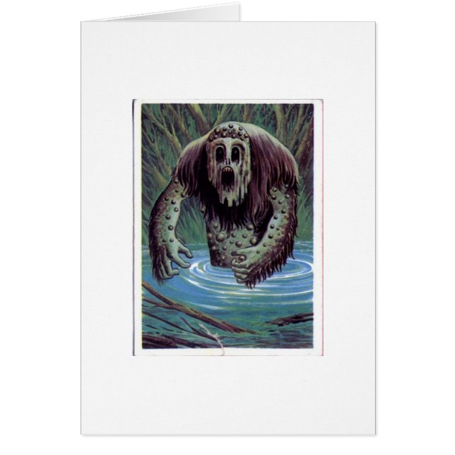 Lortigt vintagemonster hälsningskort (Framsidan)