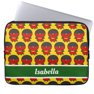 Lory med gult laptop fodral