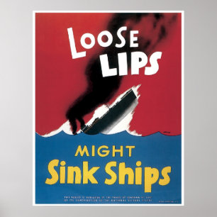 Lös affisch för läppar WWII