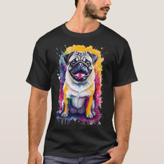 Lös akvarellporträtt av husdjur - Livlig charmfull T Shirt