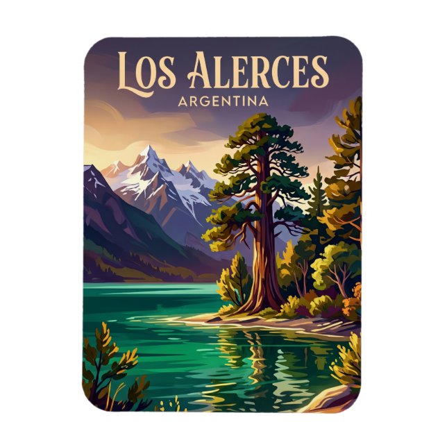 Los Alerces nationalpark Argentina Magnet (Vertikal)