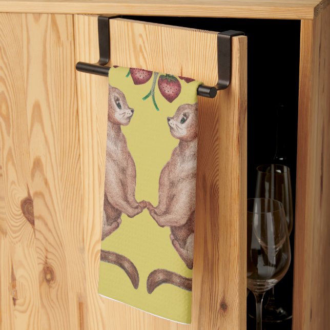 Los amantes de frutillas Camiseta Kökshandduk (Thirds Fold)