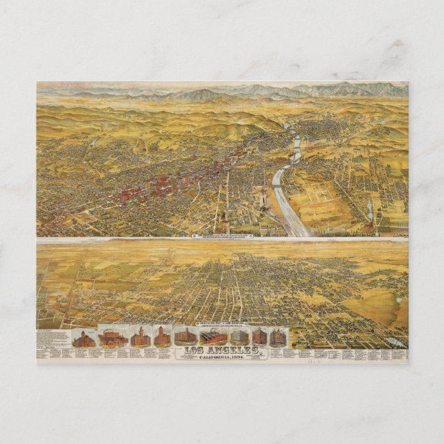 Los Angeles, 1894 Vykort (Framsida)