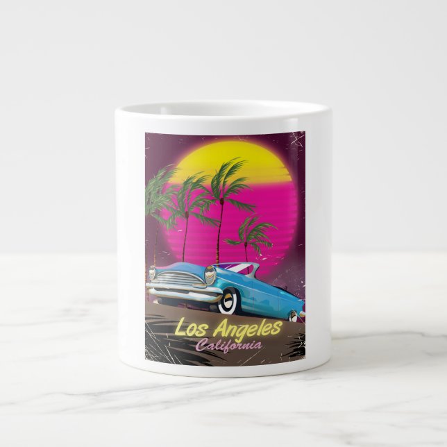 Los Angeles 1980-tal Retro-resa tryck Jumbo Mugg (Framsidan)