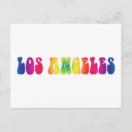 Los Angeles 60's Tie Dye Blank Art Postcard Vykort