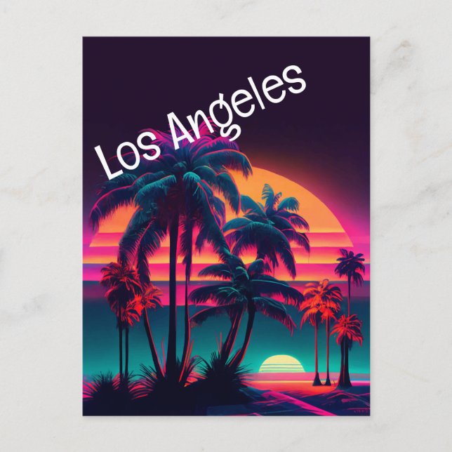 Los Angeles 80's Vibe Vykort (Framsida)