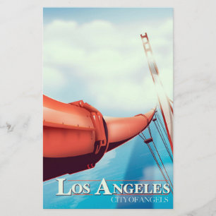 Los Angeles "änglarnas stad" Semester affisch. Brevpapper