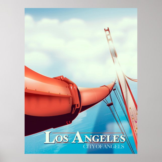 Los Angeles "änglarnas stad" Semester affisch. Poster (Framsidan)