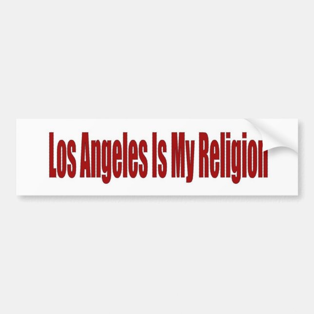Los Angeles är min religion Bildekal (Framsidan)