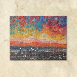 Los Angeles at Sunset Abstract  Pussel