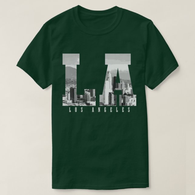 Los Angeles Baseball Skyline California Player Coa T Shirt (Design framsida)