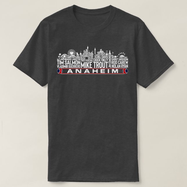 Los Angeles Baseball Team All Time Legends Anaheim T Shirt (Design framsida)