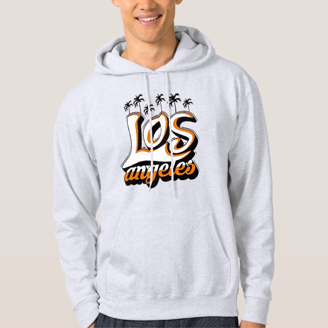 Los Angeles Basic Hooded Sweatshirt - Iconic Stil (Framsida)