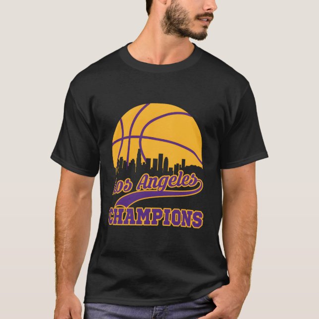 Los Angeles Basketball 2020-uppspelning Champions  T Shirt (Framsida)