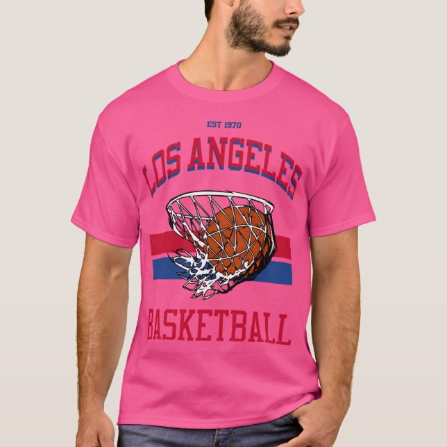 Los Angeles Basketball Varsity Stil T Shirt (Framsida)
