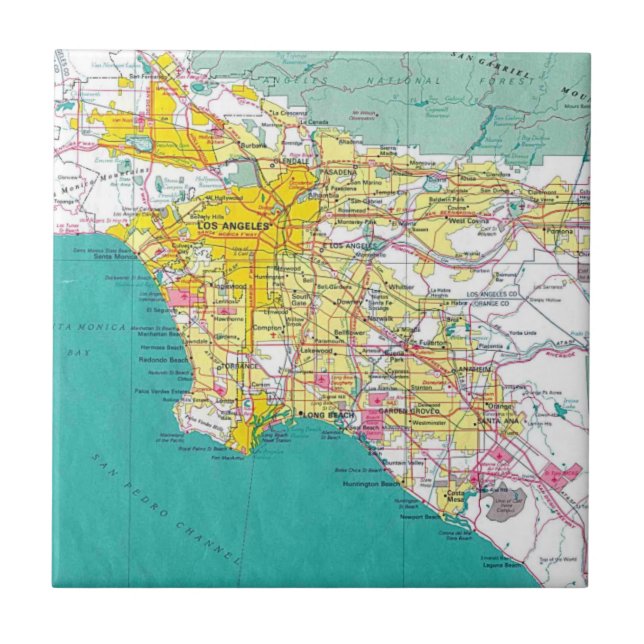 Los Angeles belägger med tegel Kakelplatta (Framsidan)