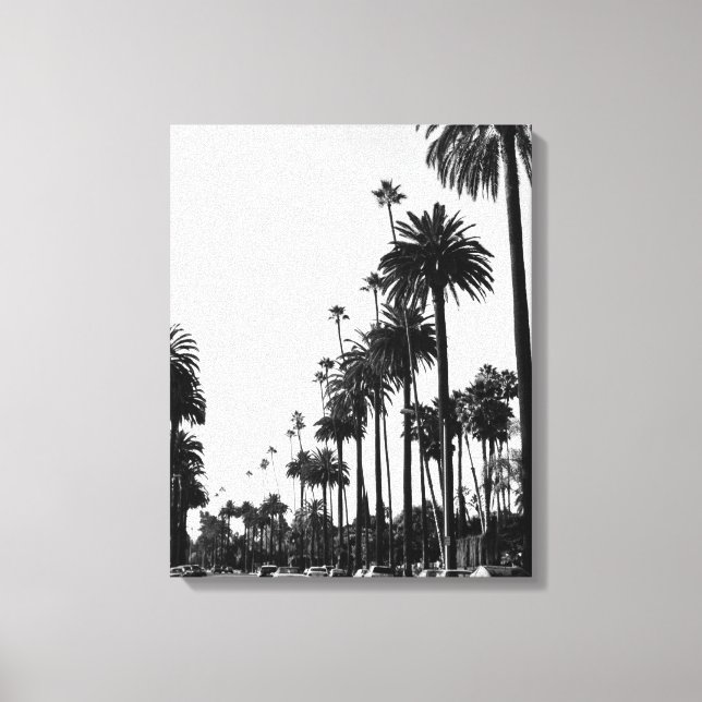 Los Angeles Beverly Backe Black & White Canvastryck (Framsida)