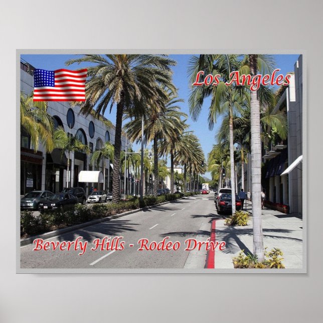 Los Angeles - Beverly Backe - Rodeo Drive - USA Poster (Framsidan)