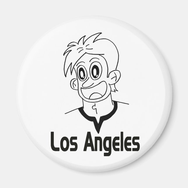 Los Angeles Boy (Black Line) Magnets Magnet (Framsidan)