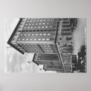 Los Angeles CA beskådar av det Biltmore hotellet Poster