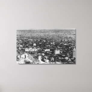 Los Angeles CA beskådar av Hollywood Hills Canvastryck
