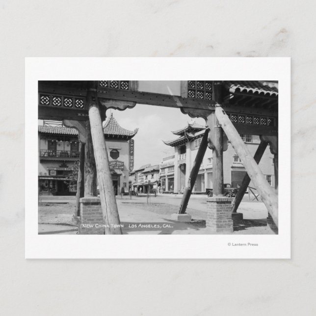 Los Angeles, CA New Chinatown Street Scene Vykort (Framsida)