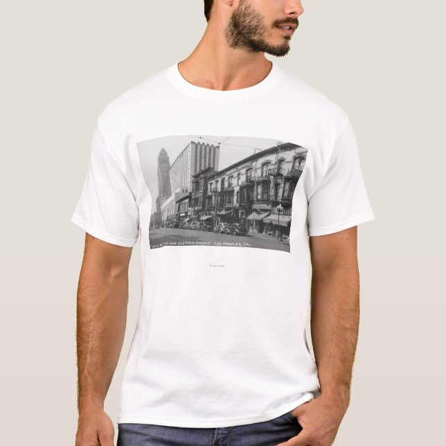 Los Angeles CA postar - kontoret och gammalt T-shirt (Framsida)