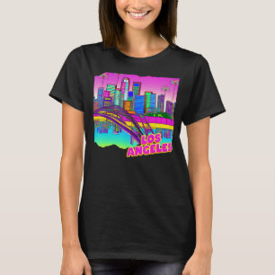 Los Angeles CA Retro 90s Vaporwave 80s Travel Trol T Shirt