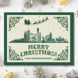 Los Angeles, CA Skyline julkort för Helgdag Helg Vykort