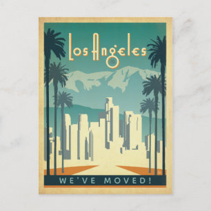 Los Angeles, CA Vi har flyttat Inbjudan Vykort
