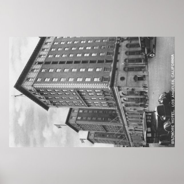 Los Angeles, CA View of Biltmore Hotel Poster (Framsidan)