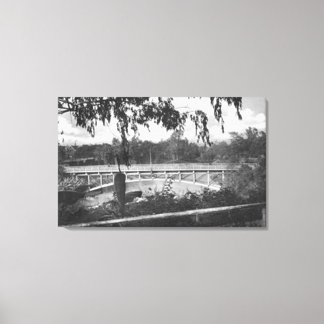 Los Angeles, CA View of Hollenbeck Park Canvastryck (Framsida)