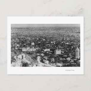 Los Angeles, CA View of Hollywood Backe Vykort