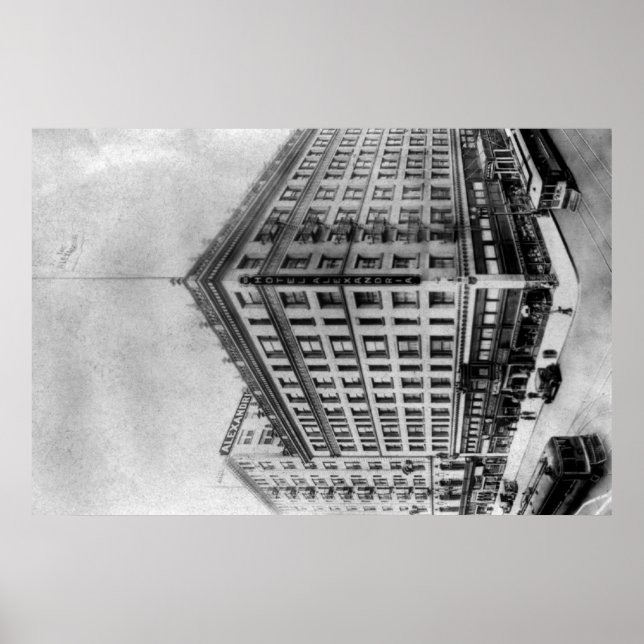 Los Angeles, CA View of Hotel Alexander Poster (Framsidan)