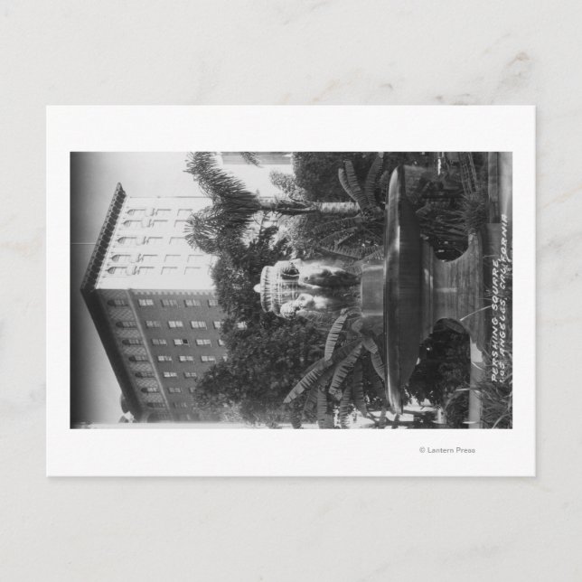 Los Angeles, CA View of Perishing Square Vykort (Framsida)