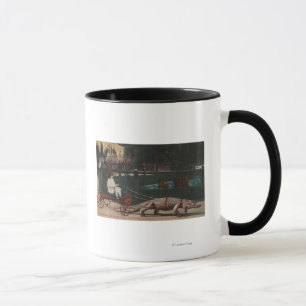 Los Angeles CAAlligator FarmPulling flicka Mugg