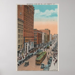 Los Angeles, CABroad från 4th Street View Poster