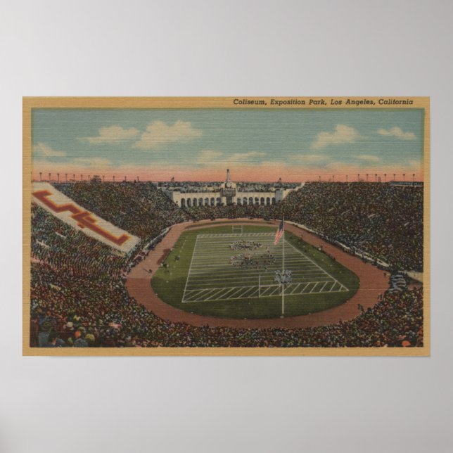 Los Angeles, CAColiseum vid Exposition Park Poster (Framsidan)