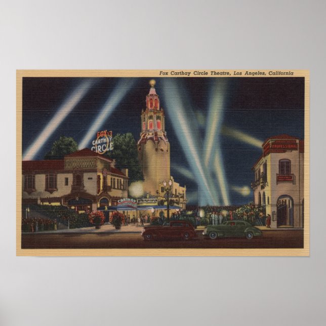 Los Angeles, CAFox Carthay Circle Theater View Poster (Framsidan)