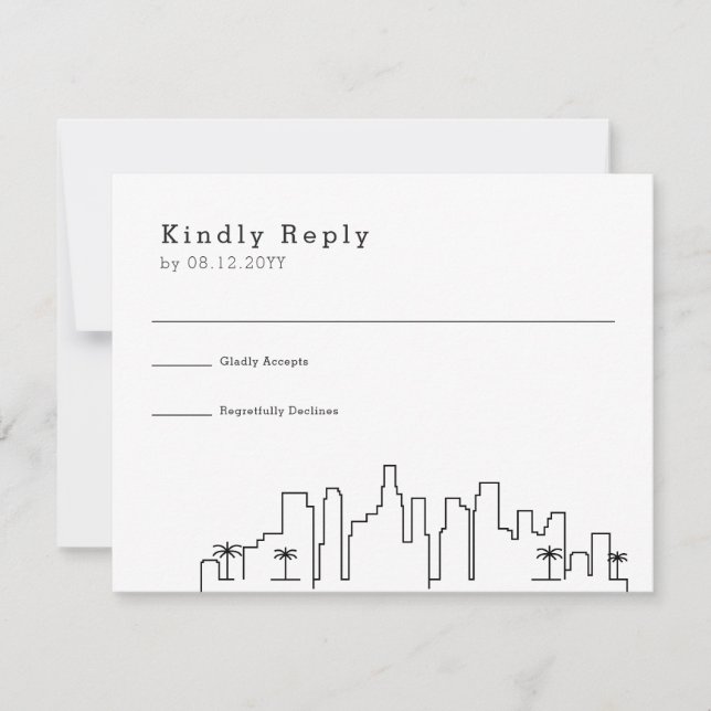Los Angeles, Cali Bröllop | Stylized Skyline OSA (Framsida)