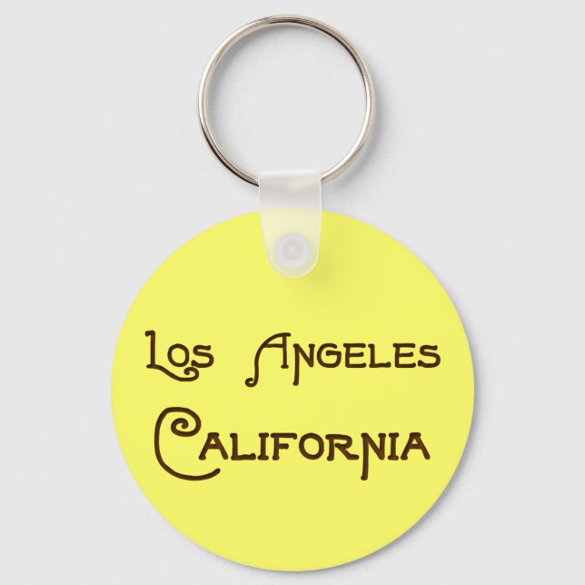Los Angeles California Art Deco Keychain Nyckelring (Framsida)