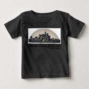 Los Angeles California artsy skyline baby Tee