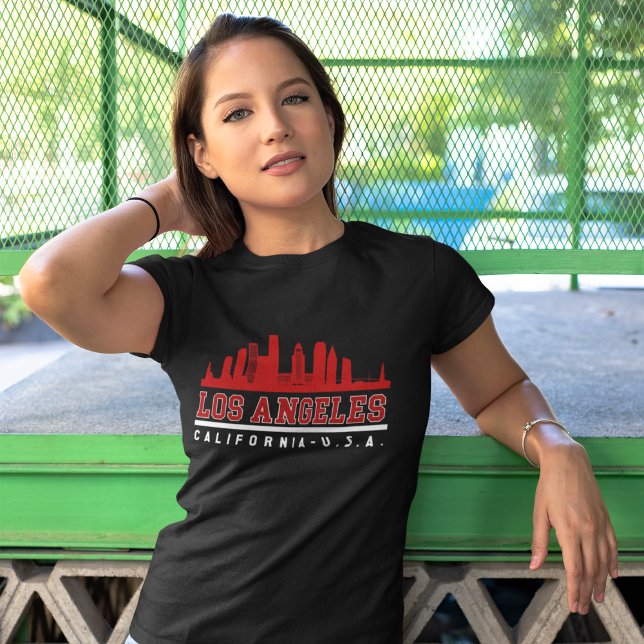 Los Angeles California Beautiful Skyline T Shirt (Skapare uppladdad)