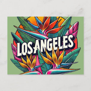 Los Angeles California Birds of Paradise Flowers Vykort