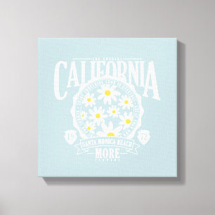 Los Angeles California Blommigt Graphic Canvastryck