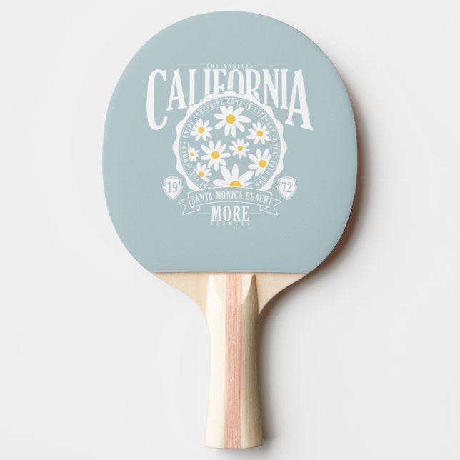 Los Angeles California Blommigt Graphic Pingisracket (Framsidan)