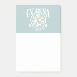 Los Angeles California Blommigt Graphic Post-it Block