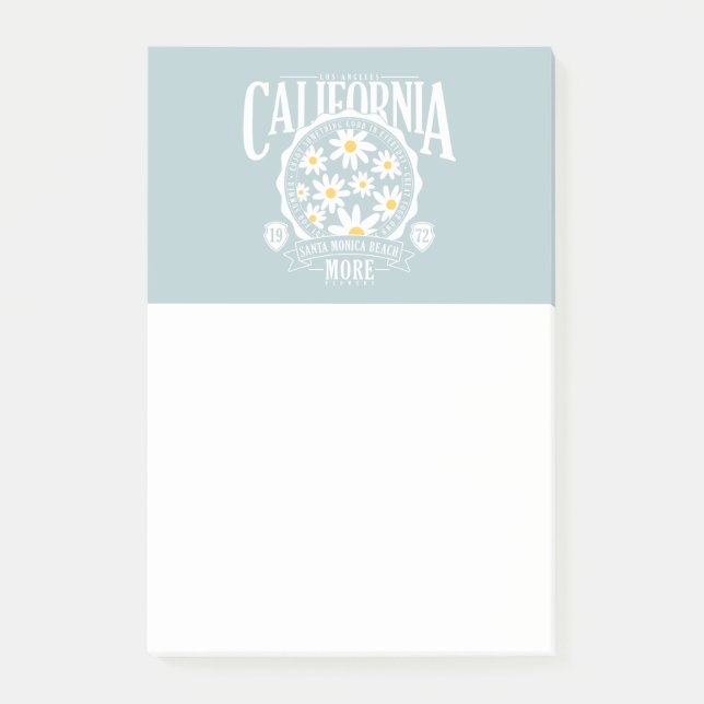 Los Angeles California Blommigt Graphic Post-it Block (Framsida)
